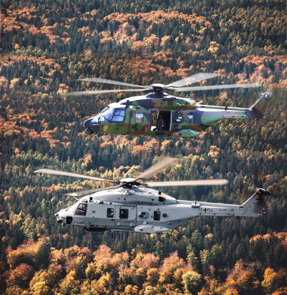 German NH90 TTH and NFH helicopters. Photo: Courtesy NHI.