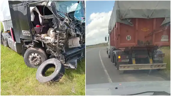Accidente en la ruta 51: impresionante choque entre dos camiones cerca de Coronel Pringles