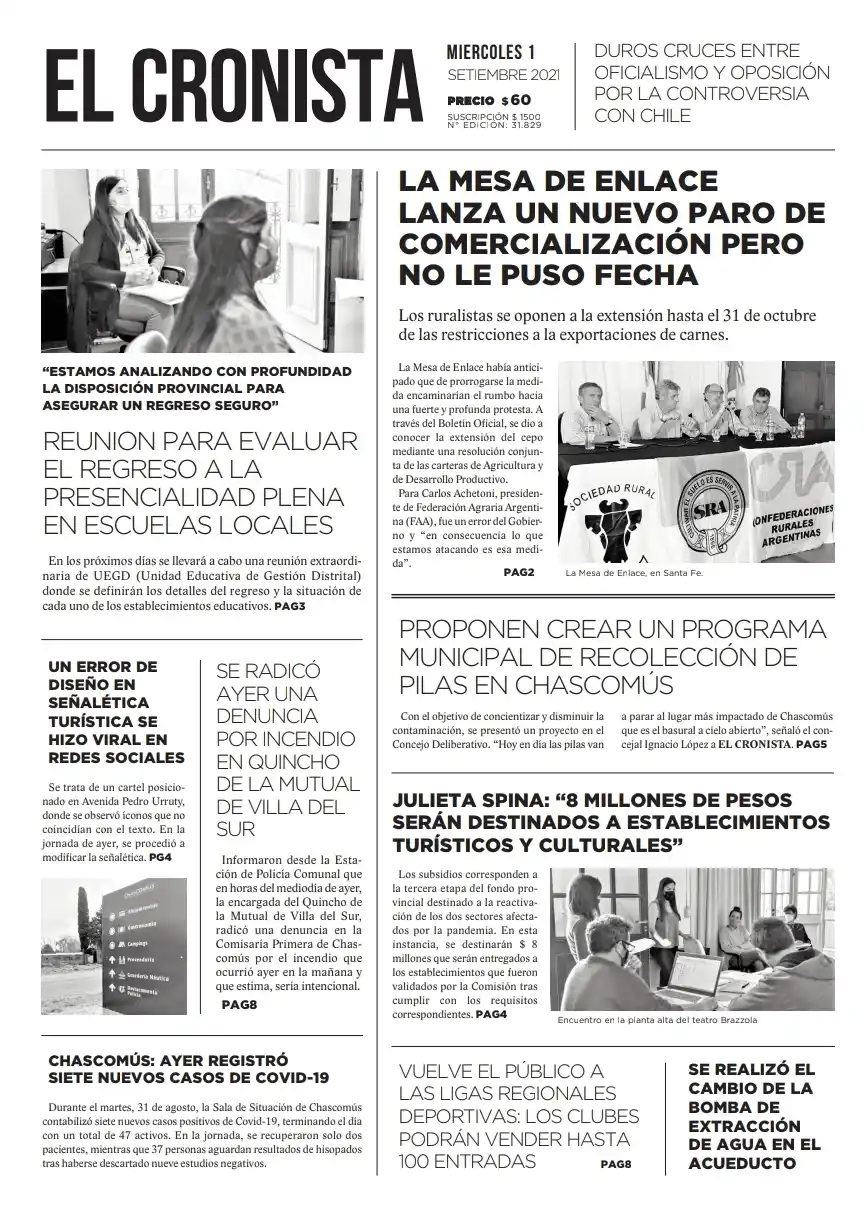 Tapa 1 de septiembre 2021