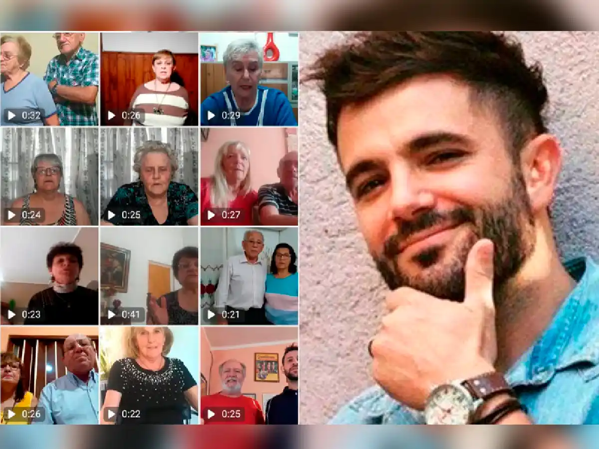 Los abuelos de Laspiur “resisten” cantando junto a David Bolzoni