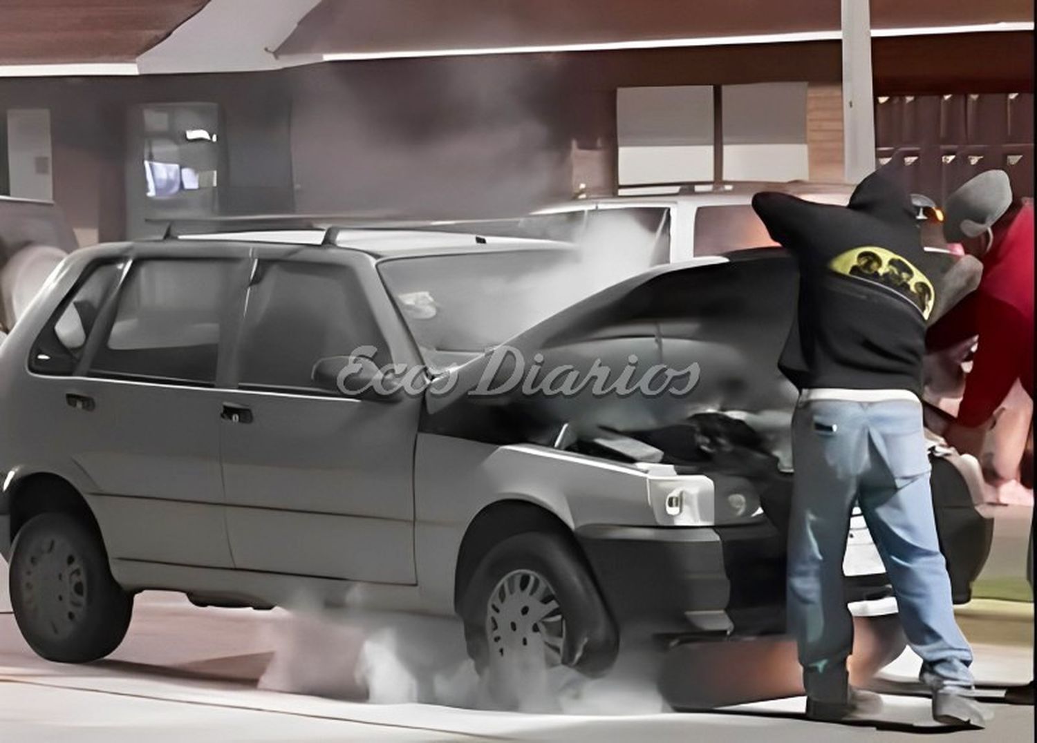 Se incendió un auto en 10 y 75