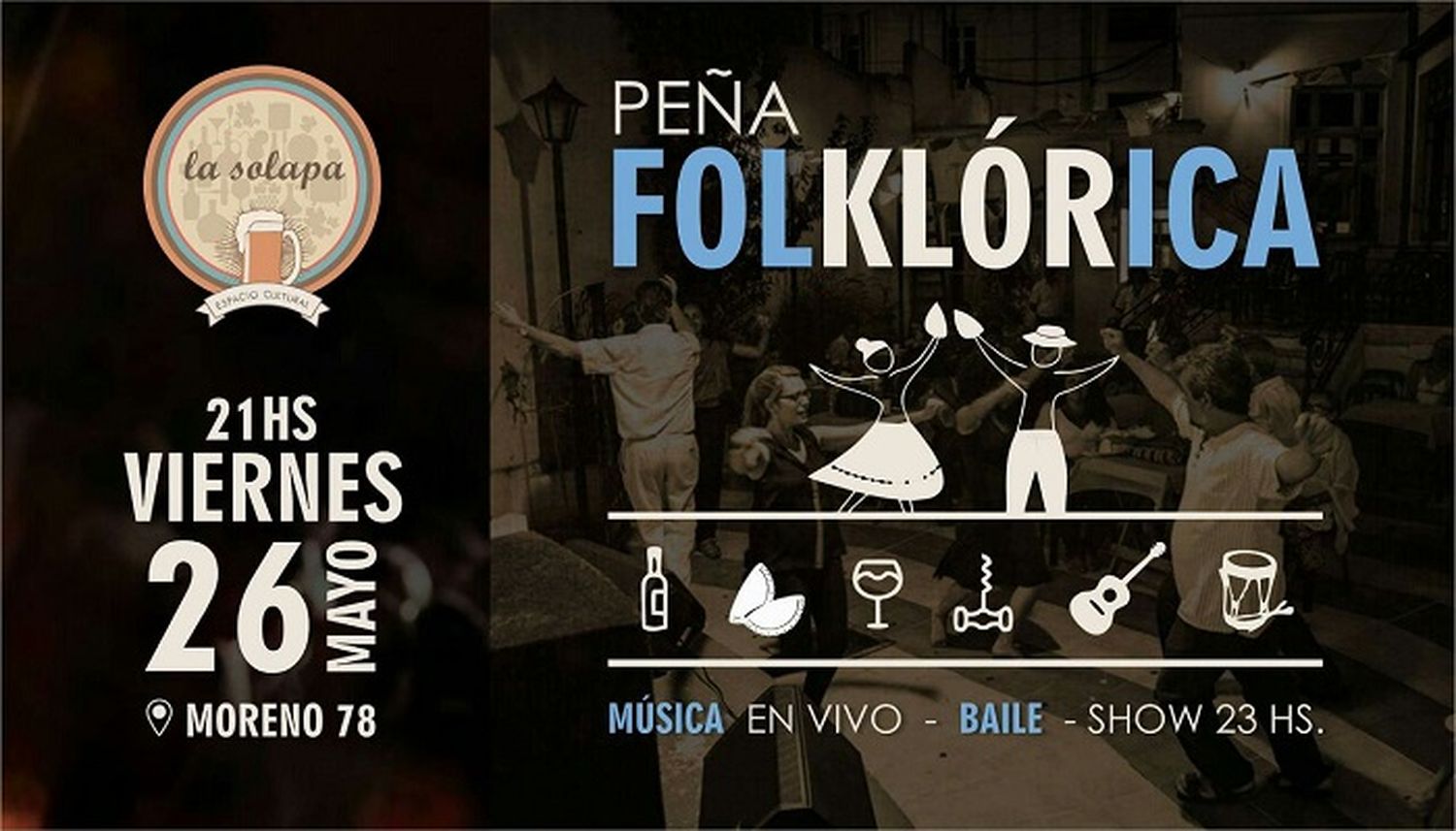 Esta noche: Peña folklórica gratuita en La Solapa