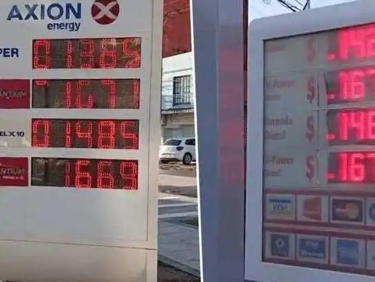 Las estaciones de servicio Shell y Axion 
aumentaron un 5% los combustibles