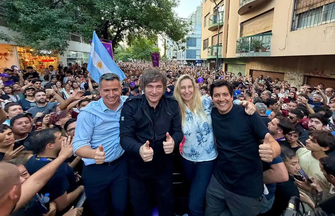 El presidente Javier Milei en la provincia de Córdoba.