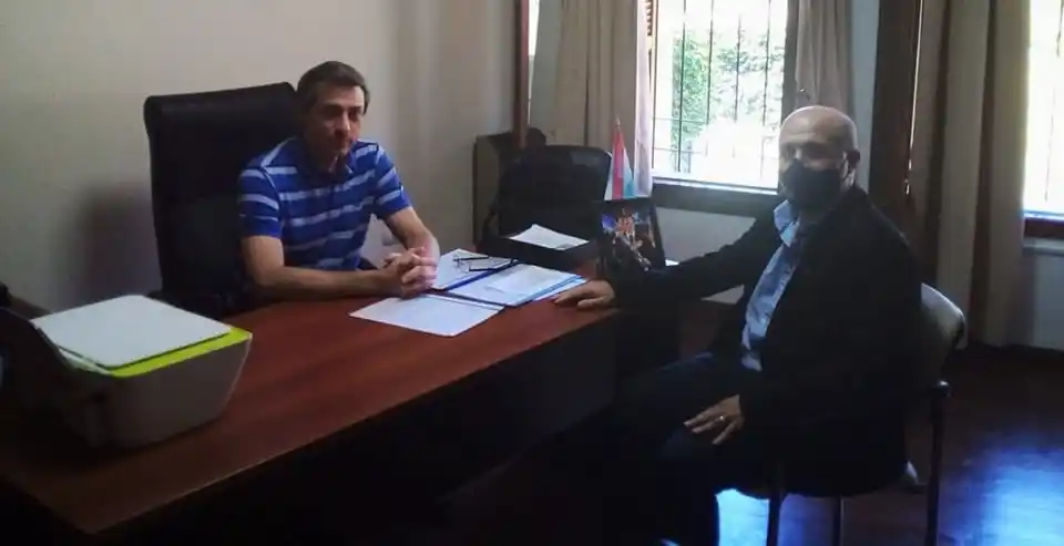 El presidente municipal de General Galarza junto al titular del CFI Guillermo Gorskin