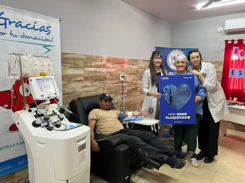 Nueva colecta de sangre en Villa Escolar,
incluyó donaciones de plaquetas por aféresis