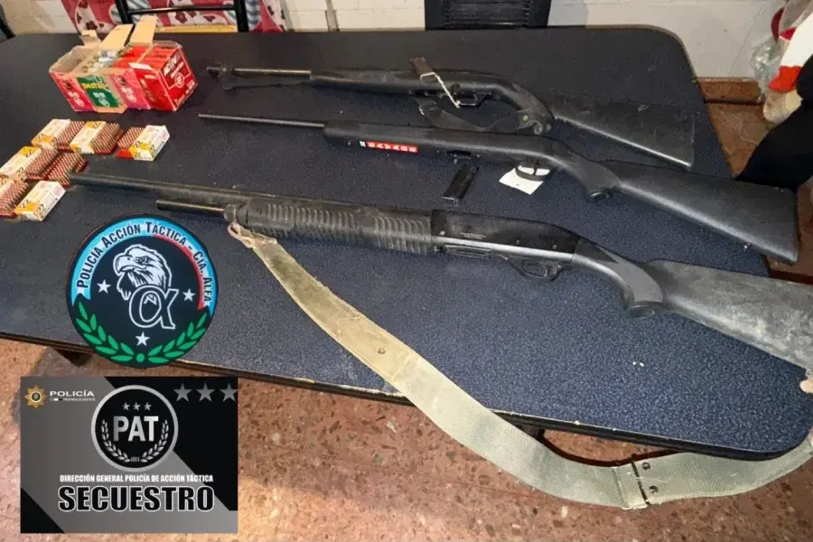 Armas secuestradas.