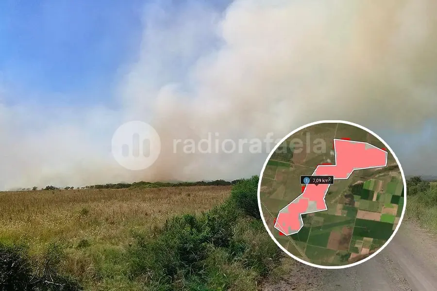Grave incendio en cercanías de Ruta Nacional 34 con más de 7 kilómetros cuadrados en llamas