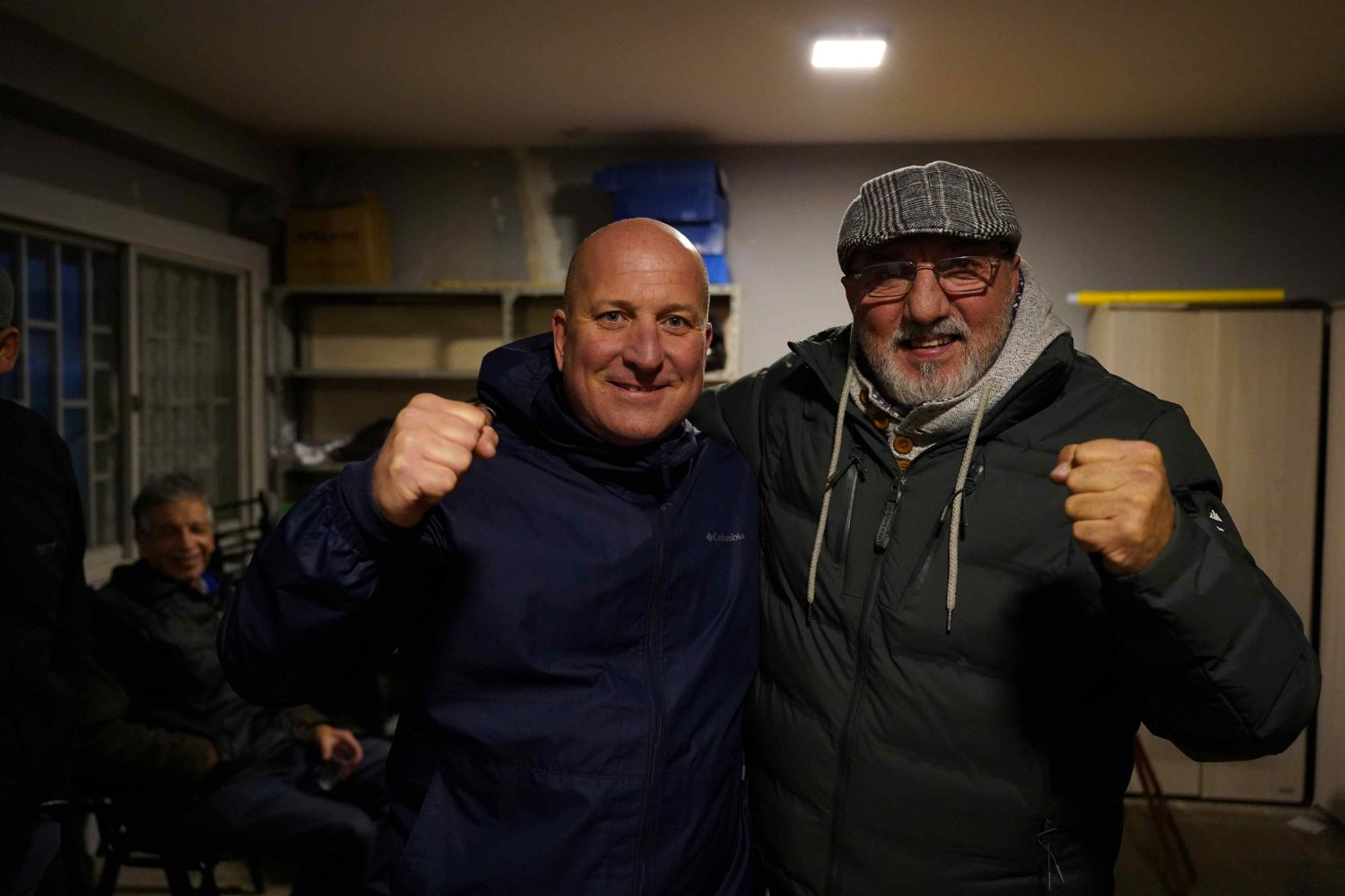 Fabian Milanesio junto al intendente de Frontera Oscar Martínez