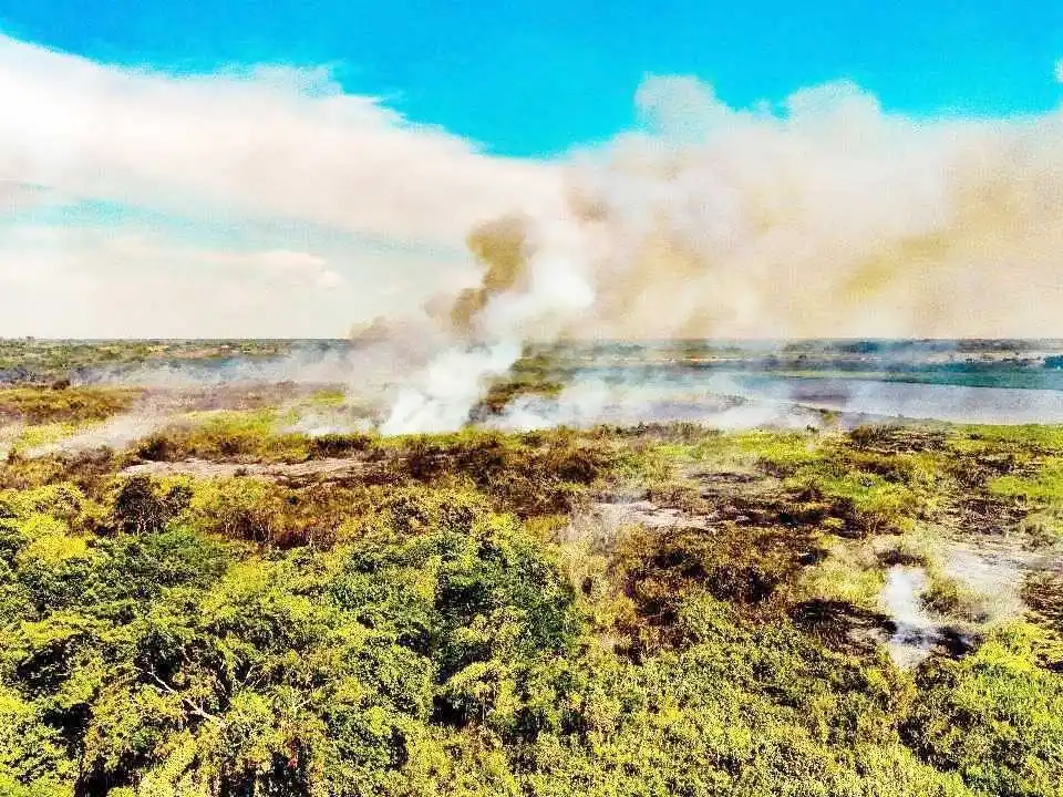 Un incendio en la Reserva de Biosfera 
Laguna Oca afectó unas 70 hectáreas