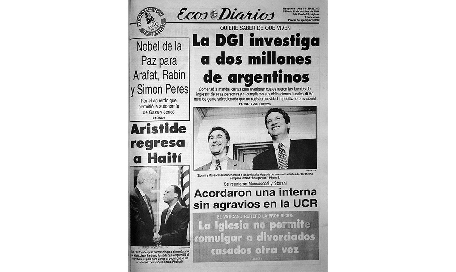 Sábado 15 de octubre de 1994
