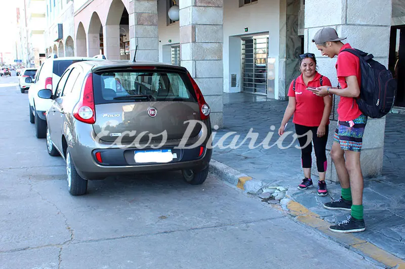Medido en la Villa, la  83 peatonal  y Prefectura en la playa