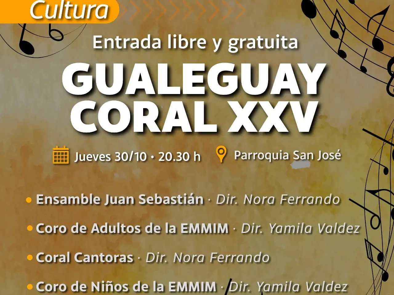 Hoy comienza el 25º “Encuentro de Coros de Gualeguay”