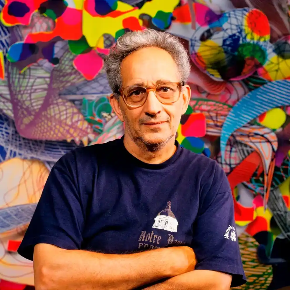 El pintor estadounidense Frank Stella