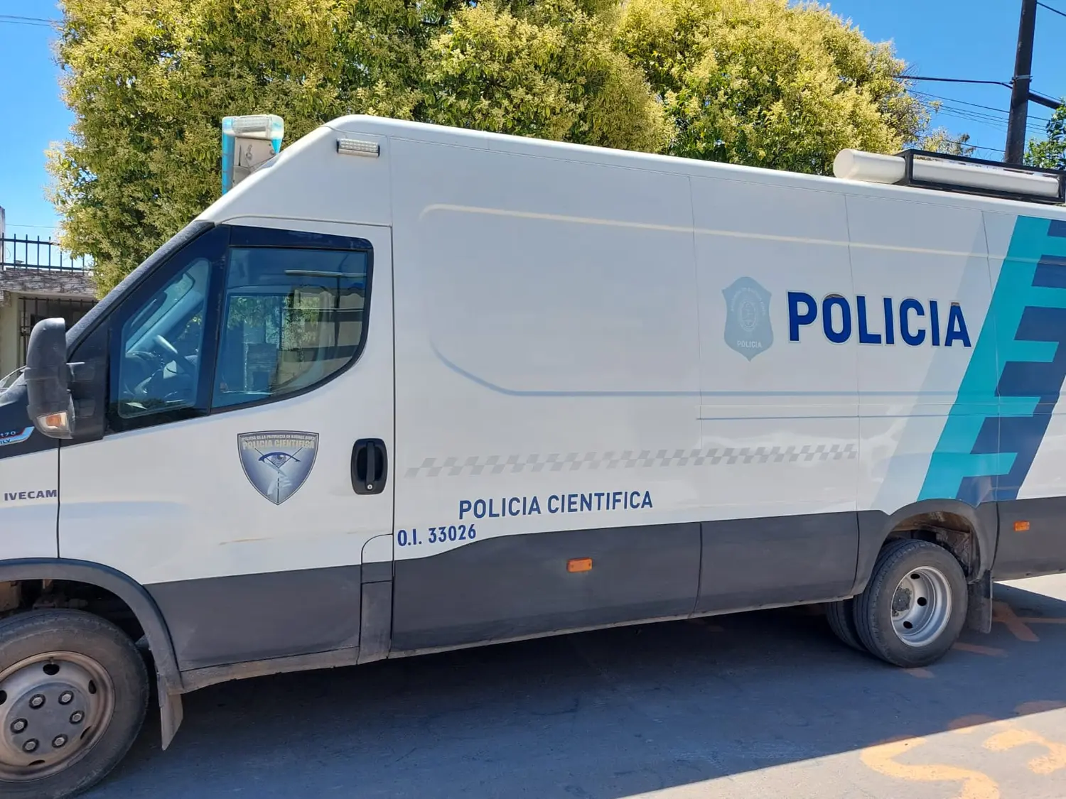 El móvil de Policía Científica intervino ante el episodio.