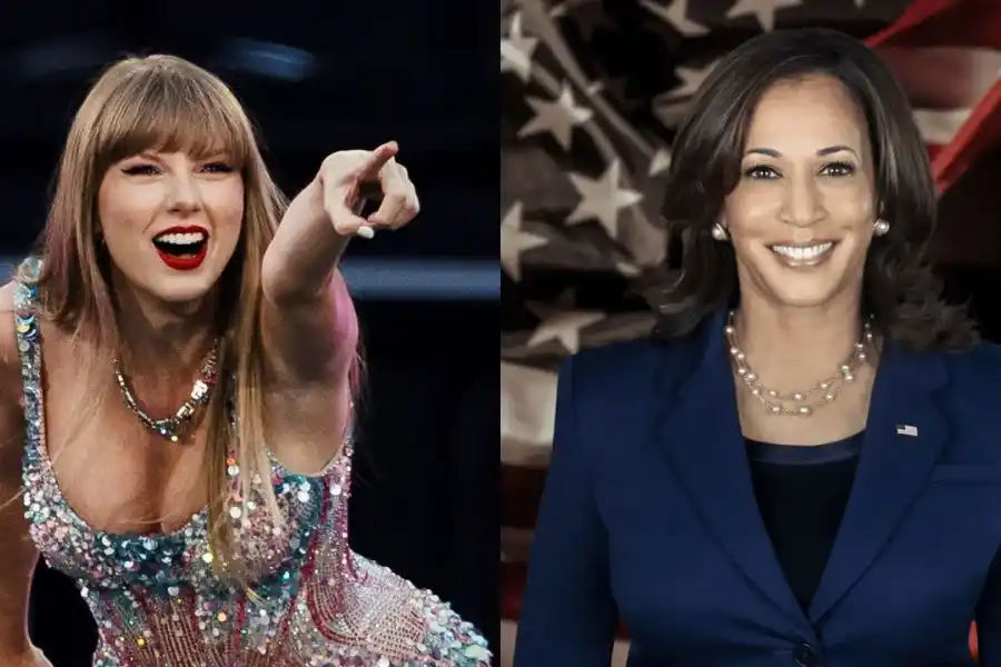 Los fans de Taylor Swift lanzan una campaña de apoyo a Kamala Harris durante su gira