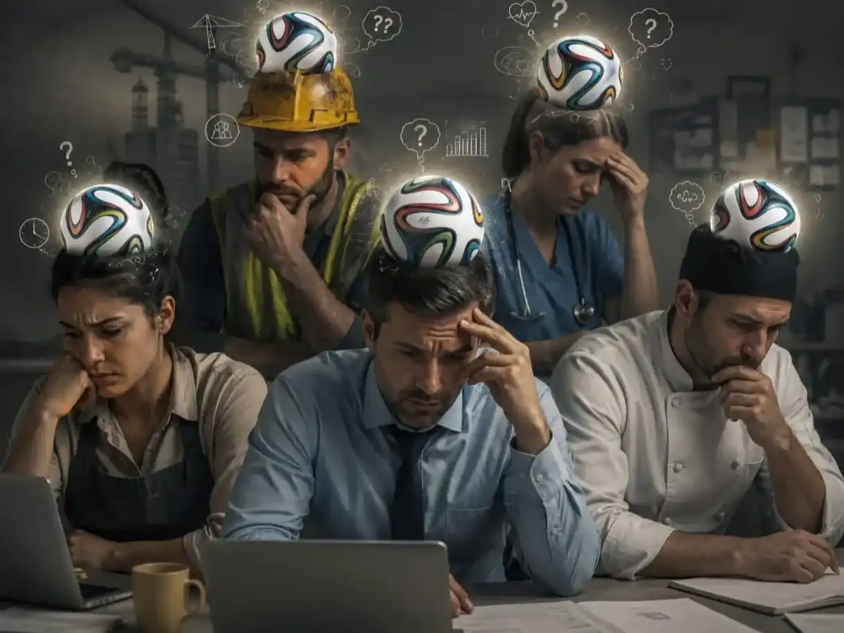 El día a día de los trabajadores es duro, pero se hace más ameno con el Mundial.