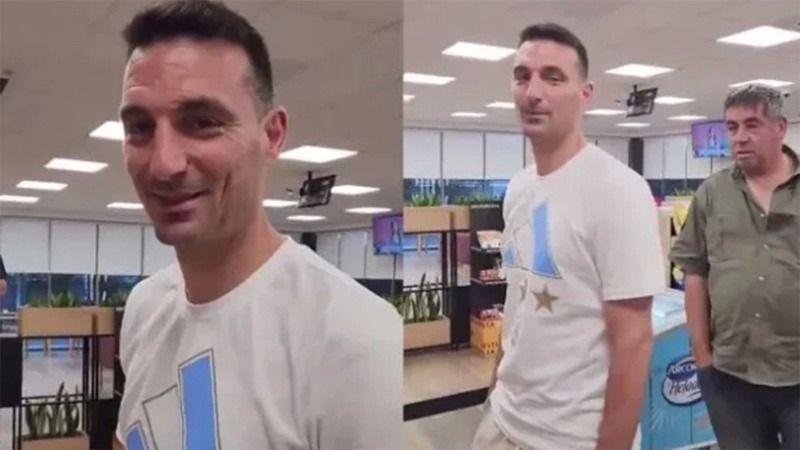 Imagen del encuentro con el DT de la selección