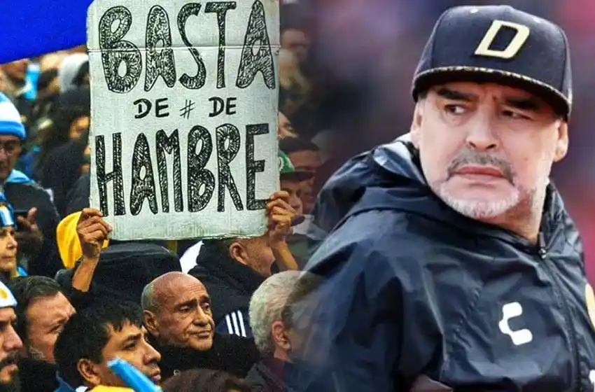 Maradona, crítico: «Aumenta todo menos el salario de la gente»