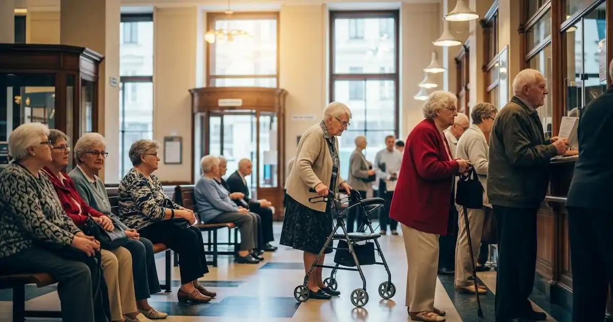 Pago de jubilados y pensionados.