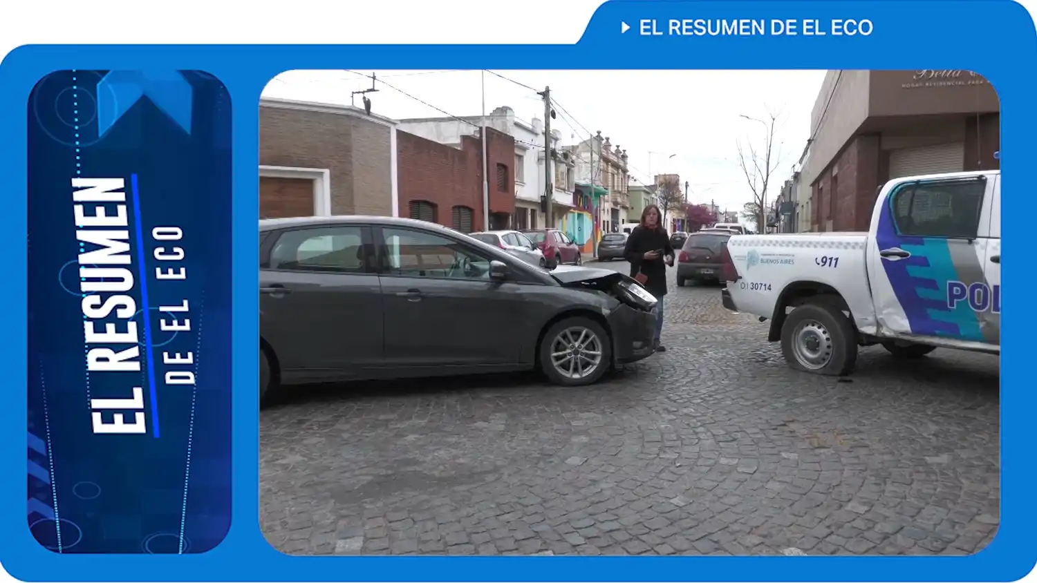 Chocaron a una camioneta de la Policía en Fuerte Independencia y 25 de Mayo