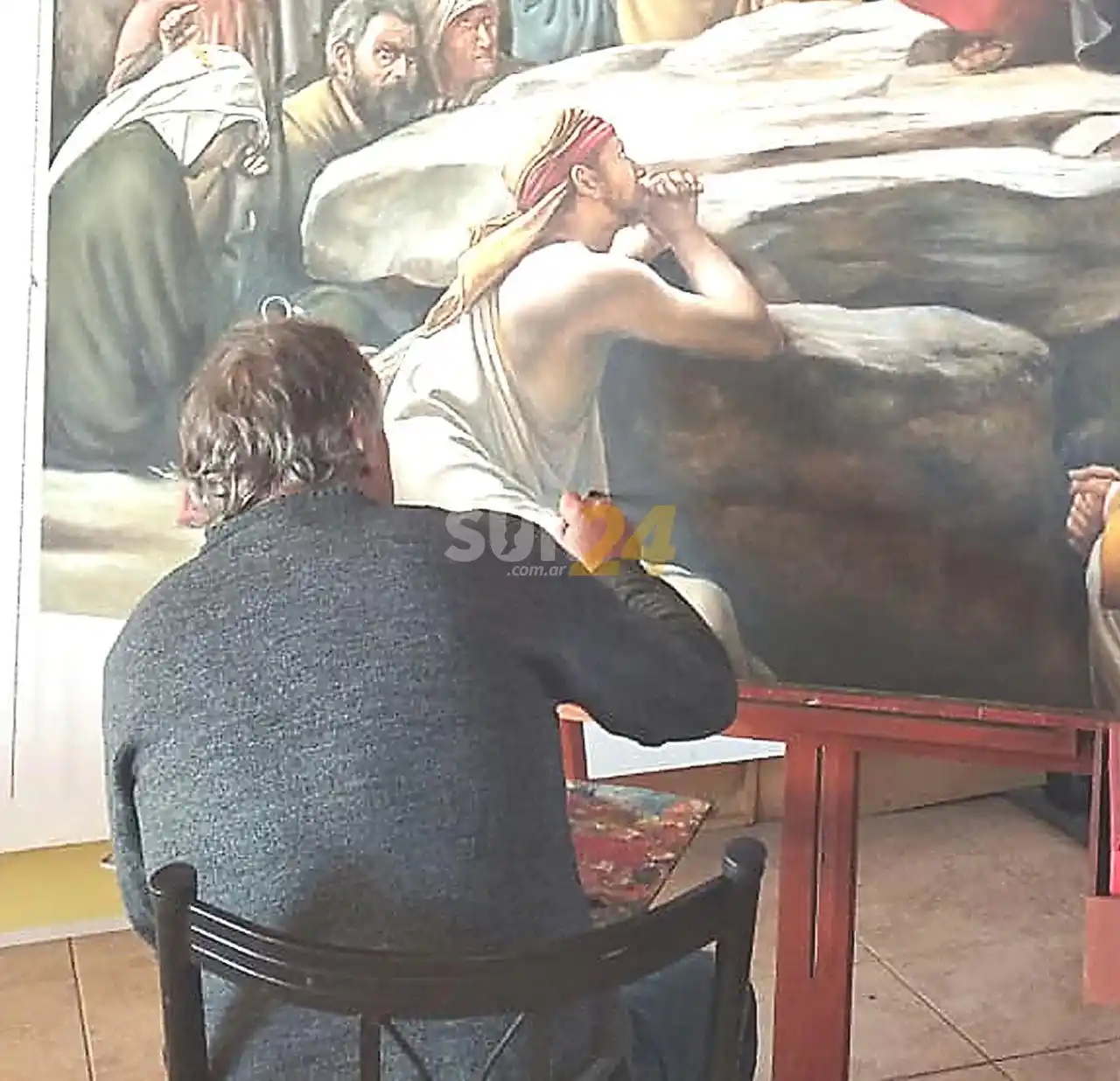 Pinturas religiosas embellecen la Parroquia San Jorge de Berabevú