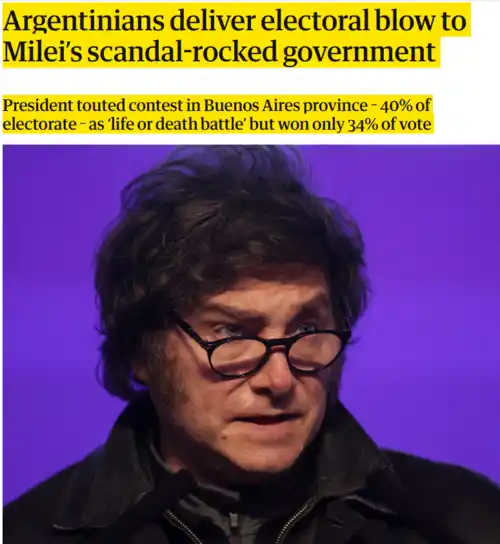 Ecos en la prensa internacional tras la derrota de Milei