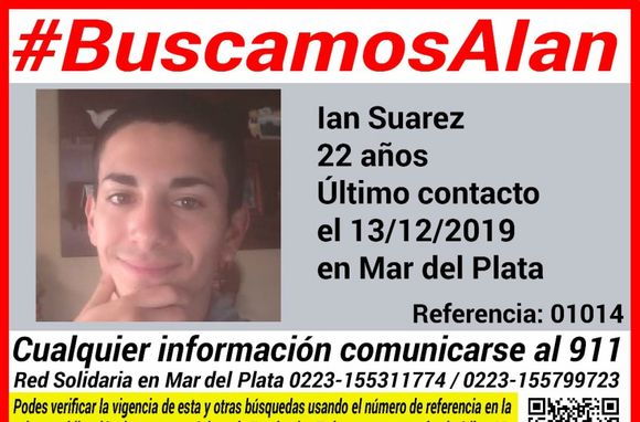 Desesperada búsqueda de un joven