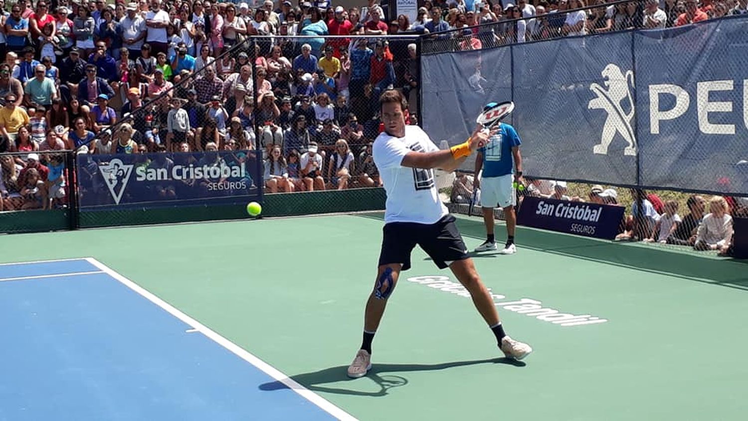 Juan Martín Del Potro entrenó a puertas abiertas en Tandil y lo hizo a beneficio