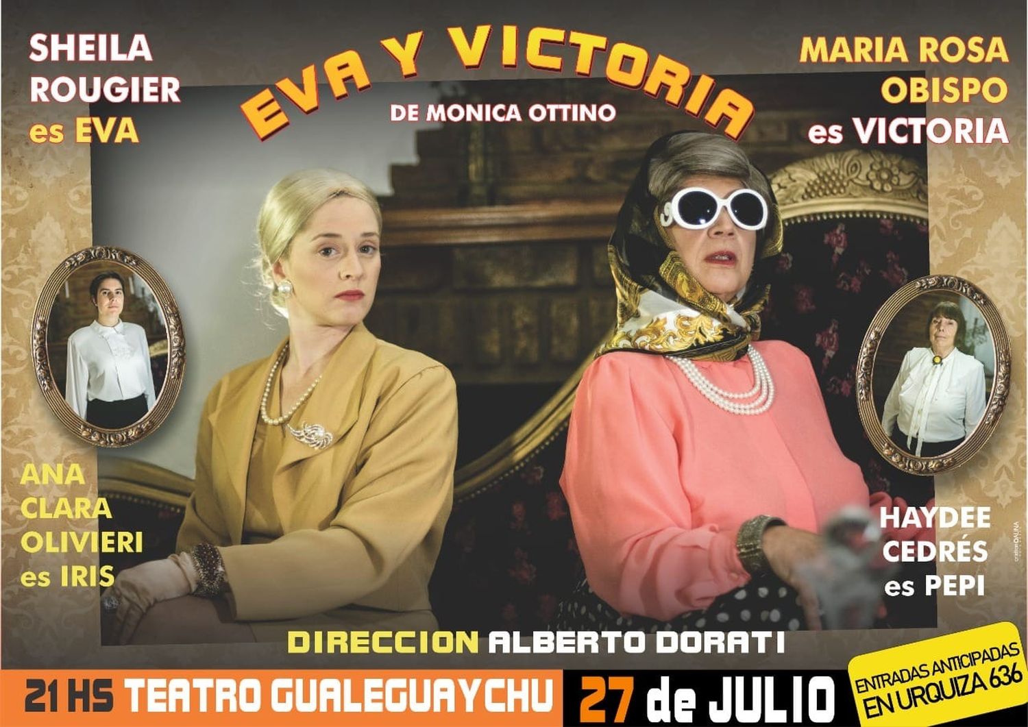 Eva Perón y Victoria Ocampo vuelven a cobrar vida en el Teatro Gualeguaychú