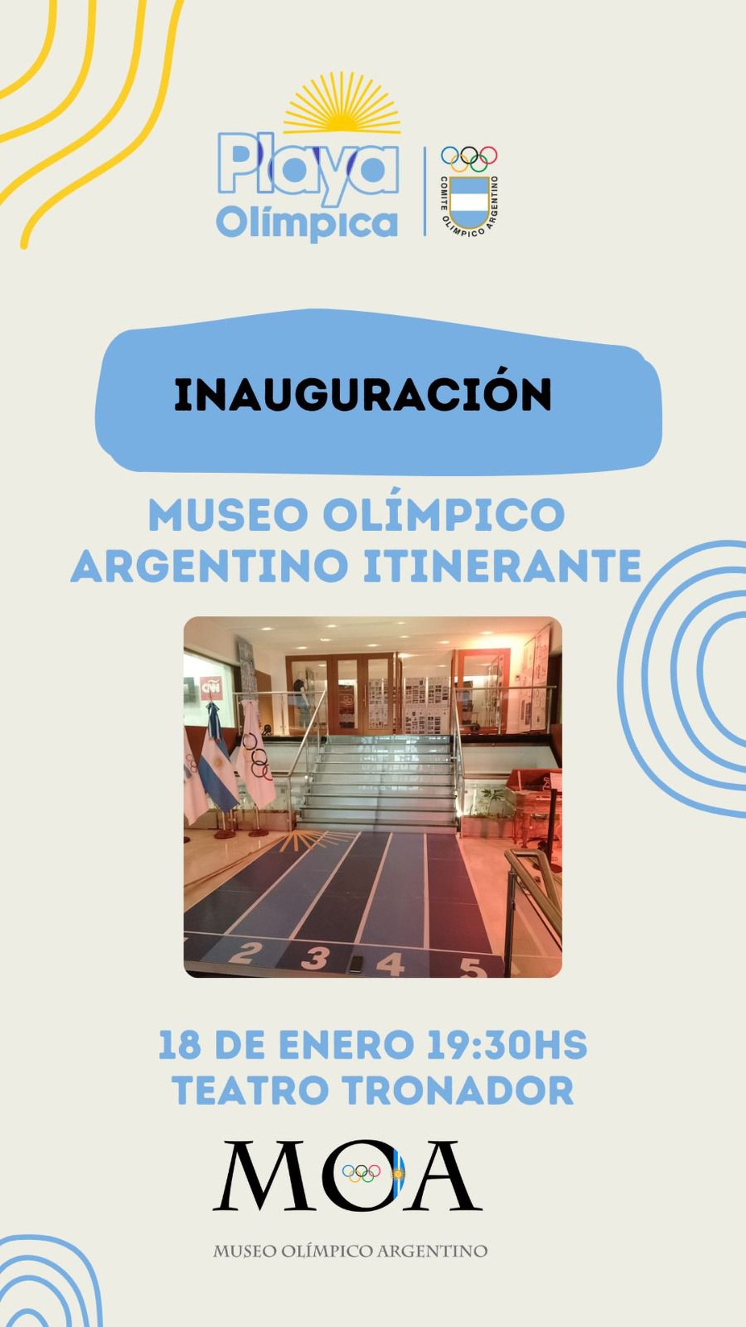 Se inaugura en el Teatro Tronador el Museo Olímpico Argentino Itinerante