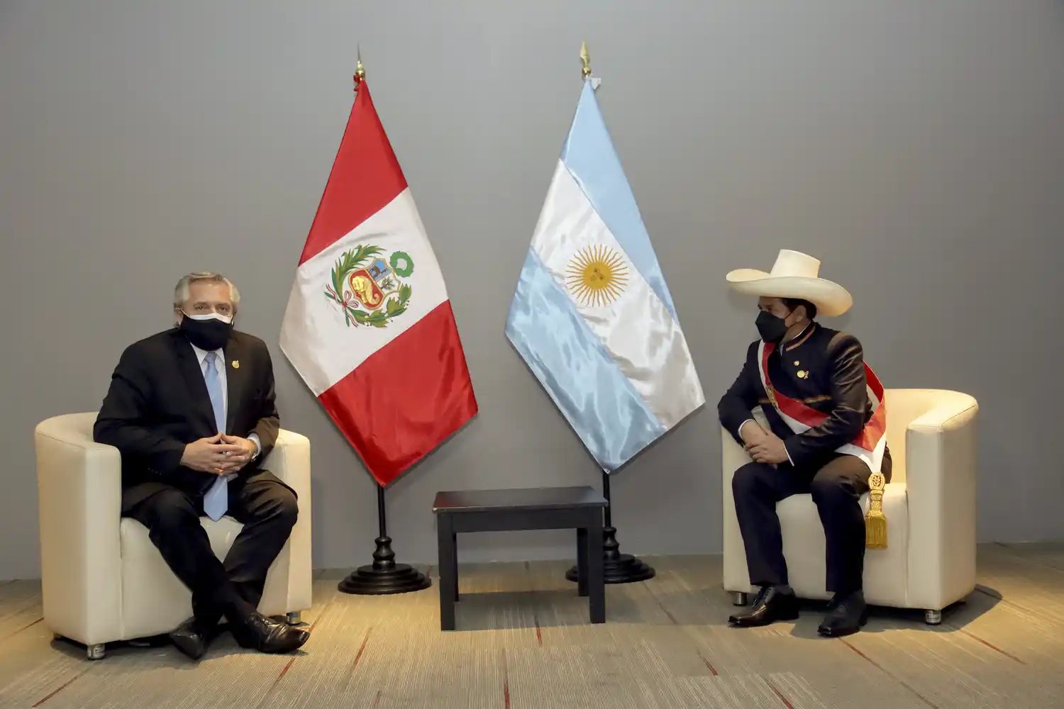 Fernández participó de la asunción de Pedro Castillo como presidente de Perú