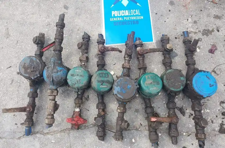 Delincuentes con prontuario robaban reguladores de agua