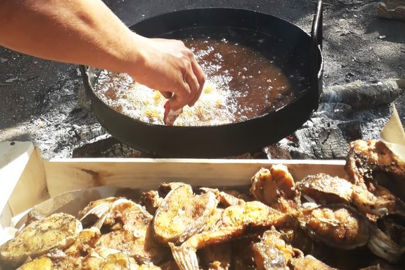 Música y platos elaborados con pescado de río, en Isla Mía