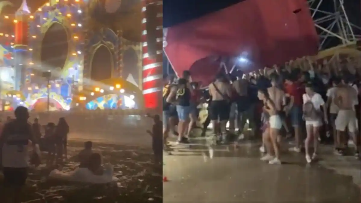 ¡UNA TORMENTA DERRIBÓ EL ESCENARIO! Un muerto y al menos 40 heridos en festival de música en España