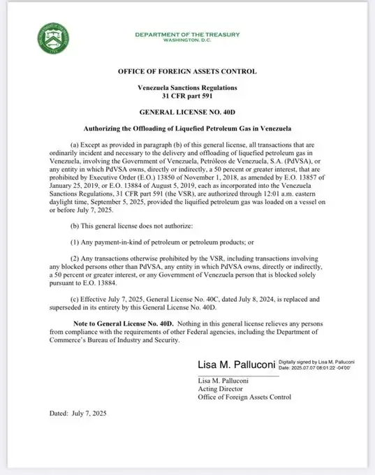 OFAC licencia GAS
