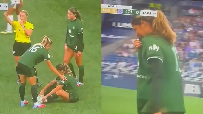 Una futbolista colapsó en medio de un partido de NWSL