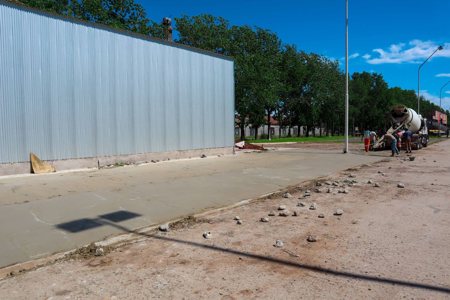 Avanzan las obras en el playón del corsódromo