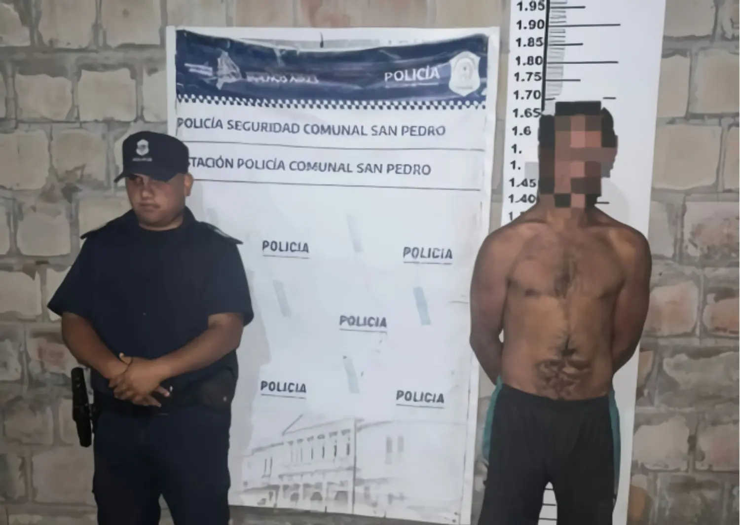 El delincuente fue trasladado a la Comisaría.