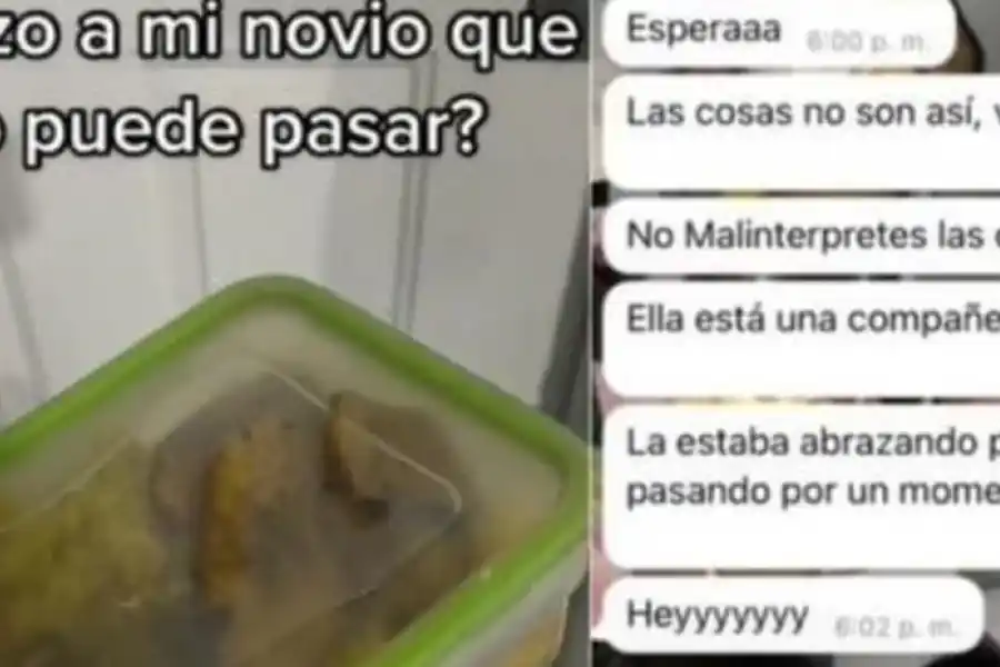 Le llevó un táper con comida a su novio al trabajo sin avisarle y descubrió que la engañaba