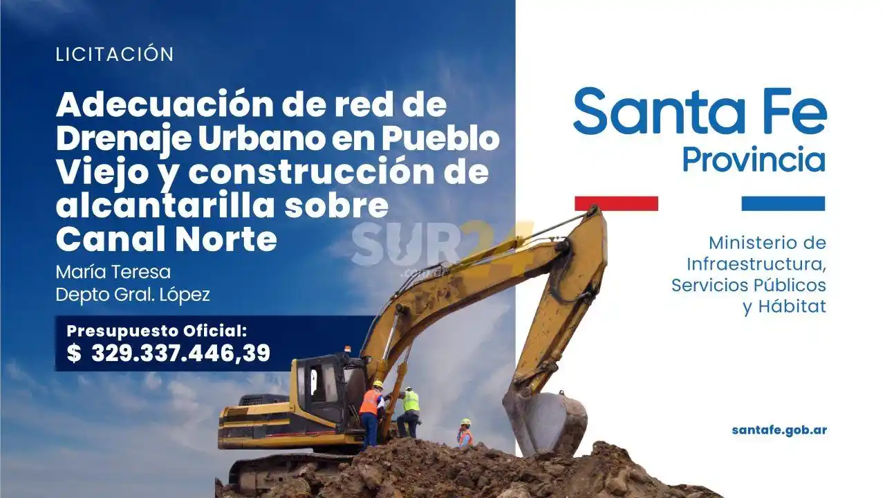 La provincia licitará obras hídricas claves para María Teresa