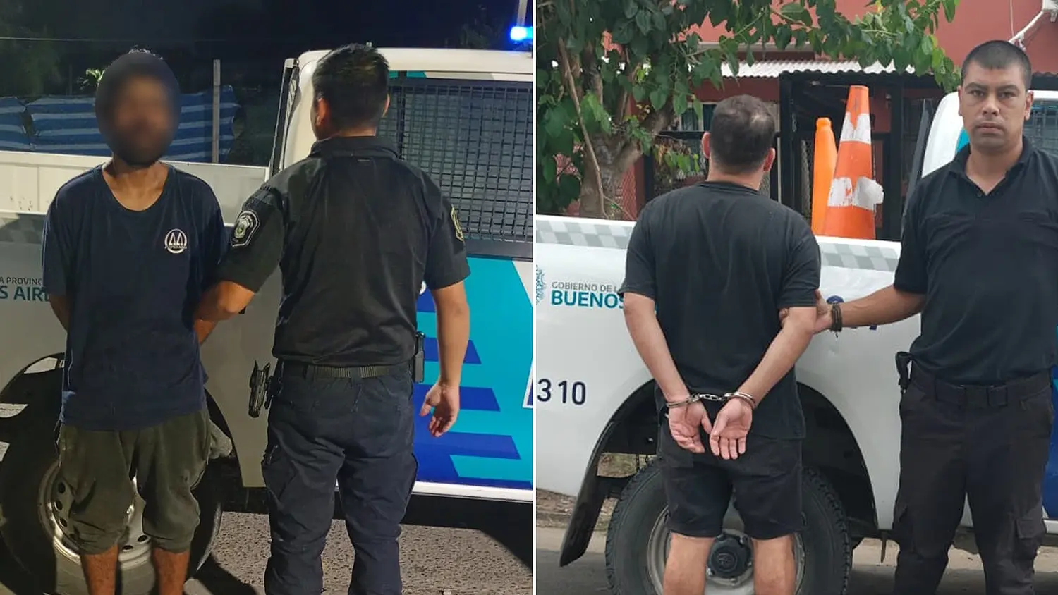 Pilar: dos hombres detenidos acusados de golpear a sus parejas