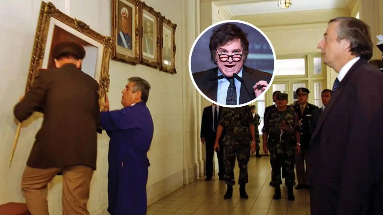 Milei minimizó la decisión de Kirchner sobre el cuadro de Videla: "Alfonsín se destacó mucho más"