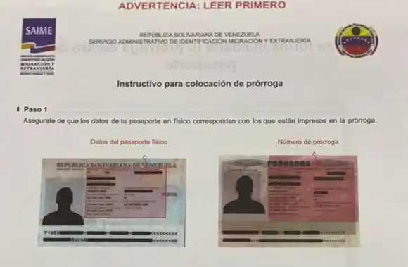 A venezolanos que se encuentren fuera del país les enviarán la prórroga de pasaporte, anunció el Saime