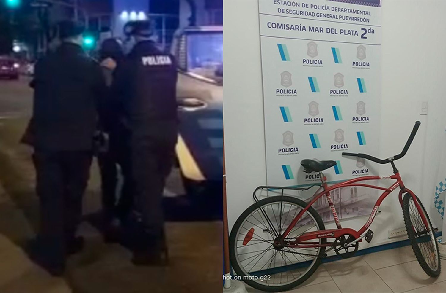 Forcejeó y le robó la bicicleta: lo atrapan con dos cuchillos que usó para intimidar