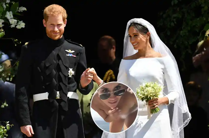 Se filtraron fotos de Meghan Markle, flamante duquesa de Sussex, haciendo topless