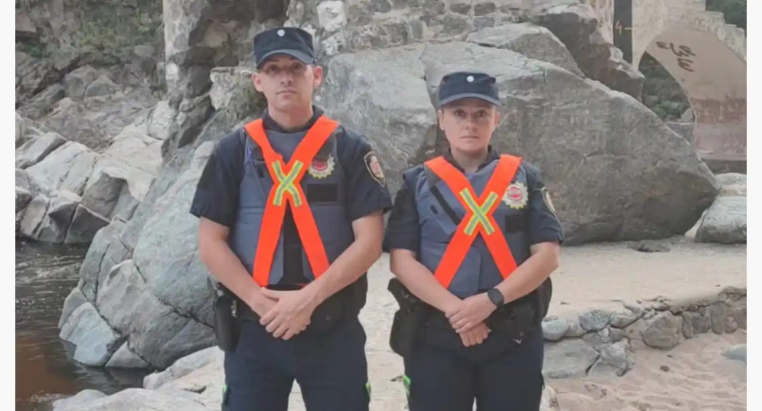 Clever Morelli y Laura Soria, los agentes que rescataron a la menor.