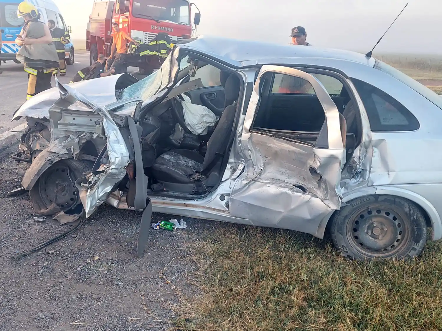 Liberaron el tránsito en Ruta Nacional 34 tras un fuerte impacto frontal