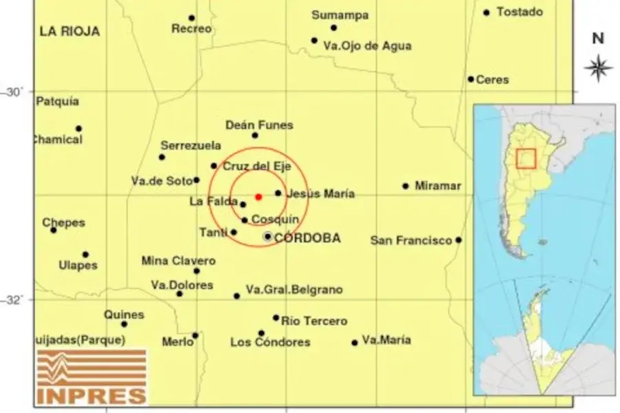 Sismo en Córdoba.