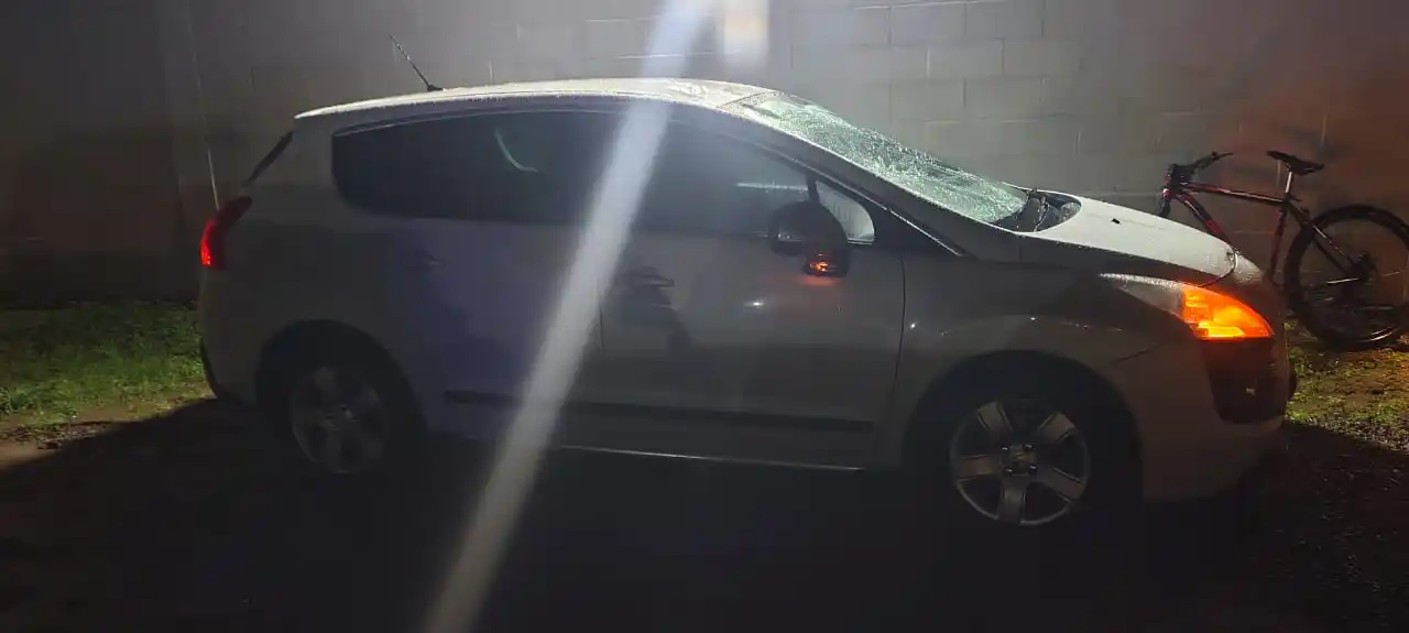 El automóvil que formó parte del accidente.